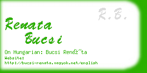 renata bucsi business card